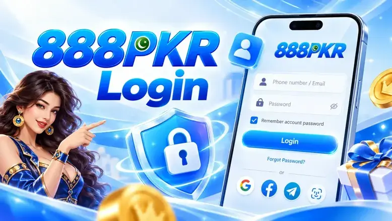 888PKR Game Login Screen